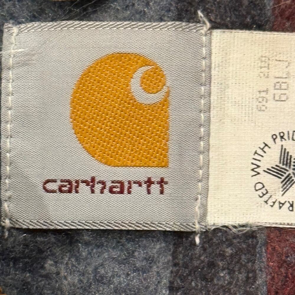 Vintage Carhartt Jacket Mens 80s Detroit 2XL Blanket Lined Duck Canvas Zip 6BLJ - Picture 2 of 10